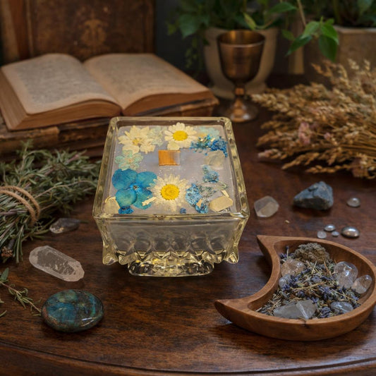 Vintage Glass Ritual Candle – Scent Venusian Ritual