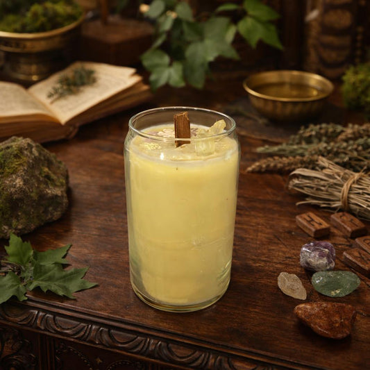 Beautiful Glass Ritual Candle - Scent Venusian Ritual