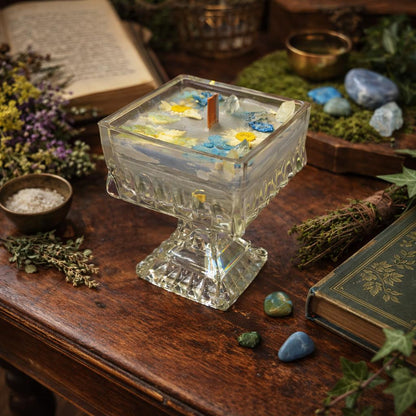 Vintage Glass Ritual Candle – Scent Venusian Ritual
