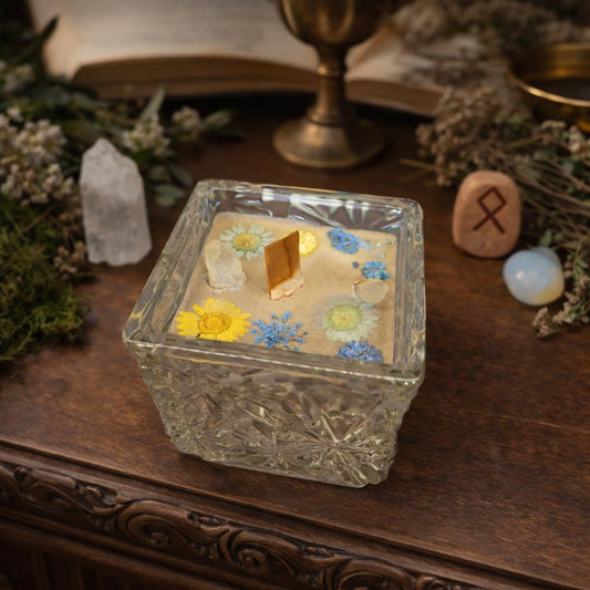 Vintage Glass Ritual Candle – Scent Venusian Ritual