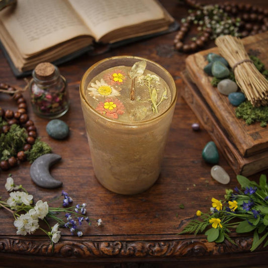 Beautiful Glass Ritual Candle - Scent Venusian Ritual