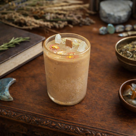 Beautiful Glass Ritual Candle - Scent Venusian Ritual